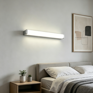 Applique murale LED minimaliste blanche, corps en aluminium rectangulaire, lumière chaude 3500K, pour maison et bureau, montage en surface - Product Image 3