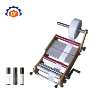 Machine d'étiquetage manuelle semi-automatique simple pour bouteilles en verre rondes en plastique, petite machine d'étiquetage d'autocollants