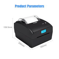 Imprimante thermique de reçus et d'étiquettes à code-barres haute vitesse 160 mm/s, 3 pouces, largeur réglable de 20 à 80 mm, imprimante d'étiquettes thermiques 80 mm