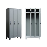 Armoire de rangement pour personnel sur mesure, armoire métallique à 2 portes avec pieds, armoire étroite bleue avec 4 pieds