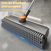 Brosse de nettoyage en plastique pour fentes avec raclette pour sols de salle de bain et maison