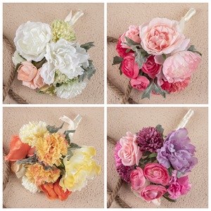 Bouquet de roses artificielles CallaFloral, toucher réel, décoration de mariage, style moderne GF15324 - Product Image 3