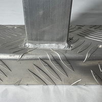 Plateau en aluminium soudé sur mesure à 5 barres, support robuste, capacité de charge de 500 kg pour passerelle industrielle