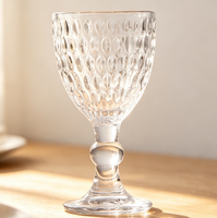 Verre à pied torsadé vintage, mini-gobelet à vin, mini-verre à boire en verre gaufré pour liqueur, whisky, bar de fête