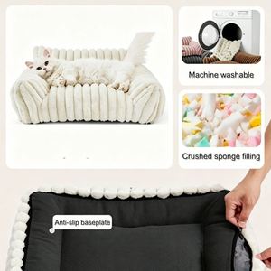Pet <b>Sofa</b> Luxury Modern PP Cotton Eco-Friendly Washable Pet <b>Sofa</b> <b>Bed</b> with Solid Design for Small Animals Indoor Living Room Use - Product Image 6