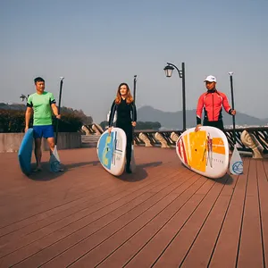 2022 nuovo design a buon mercato prezzo di fabbrica all'ingrosso OEM/ODM rigido durevole plastica SUP Race fishing racing sup paddle board canottaggio