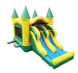 Toboggan aquatique gonflable, château gonflable combiné, qualité commerciale, 100% PVC, pour enfants et adultes, panier de basket-ball, <span class=keywords><strong>jeu</strong></span> en plein air, cour arrière - Product Image 2