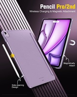 MoKo Taro Purple casing Folio pelindung kulit PU Premium Ultra ramping casing penutup berdiri lipat tiga untuk iPad Air 13 inci M2 2024