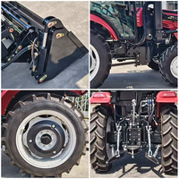 Tracteur agricole robuste 80 CV 4x4 avec cabine climatisée, système hydraulique puissant et capacité de levage élevée pour les professionnels de l'agriculture