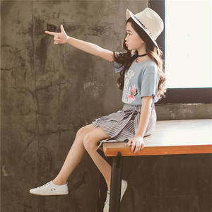 สินค้าจีนขายดีประจำฤดูร้อน ชุดเสื้อแขนสั้น 2 ชิ้นสำหรับเด็ก สินค้าใหม่ กำลังมองหาตัวแทนจำหน่าย - Product Image 3