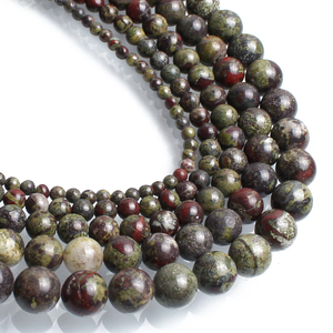 Commercio all'ingrosso drago Bloodstone diasper perline 4/6/8/10/12MM pietre rotonde per la creazione di gioielli braccialetti - Product Image 3