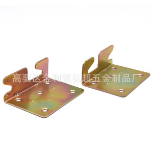 Charnières de lit en fer plaqué, durables, supports d'angle pour meubles de maison, pièces de fixation - Product Image 1