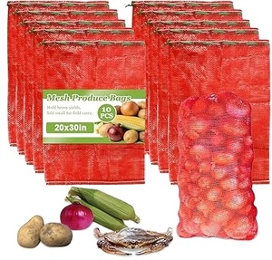 Huamaohengchun 10 Bolsas de Malla Duraderas de 31''x20'' Reutilizables y Transpirables con Cordón, Capacidad de 33 lb para Productos Frescos, Cebollas y Patatas - Product Image 1
