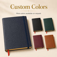 Carnet de notes A5 de luxe personnalisé en cuir PU noir grainé, reliure cousue, journal haut de gamme, cadeau avec logo, export en gros