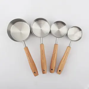 Groothandel Keuken Koken Bakken Tool Zilver Goud Spiegel Gepolijst Roestvrij Staal Meten Lepels En Cups Set