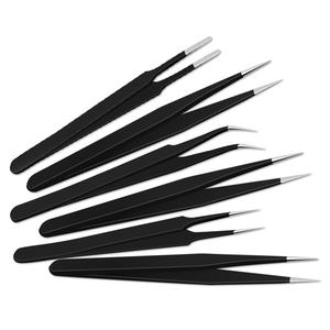 Pinzas Curvas de Punta Fina para Eliminar Plumas de Nido de Pájaro, Juego de Pinzas Pequeñas de Acero Inoxidable, Aguja para Puntos Negros y Acné - Product Image 2