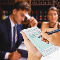 Carnet de commandes rose personnalisé avec logo, vente en gros directe usine, lot de 6 paquets de 300 exemplaires, pour restaurants, serveurs et cafés