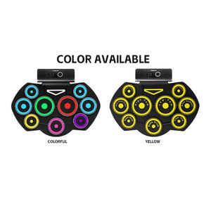 Juego de batería electrónica portátil <span class=keywords><strong>compacta</strong></span>, juguete enrollable Digital Original con cámara de tambor de silicona, Kit de batería electrónica Original - Product Image 2