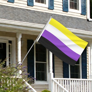 ธง Non-Binary OEM Enby ขนาด 3x5 ฟุต พิมพ์ดิจิทัลบนผ้าโพลีเอสเตอร์ ผลิตตามสั่ง ขายส่งจำนวนมาก สำหรับงานวันชาติและกิจกรรมต่างๆ - Product Image 5