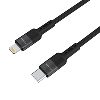 Câble USB tressé en tissu de 1 m pour charge rapide, compatible avec le chargeur Apple d'origine – Prix usine
