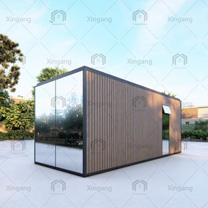 Sang trọng Modular khung thép hệ thống nhà kính prefab Tiny Glass sunroom cabin với gương mặt tiền kiến trúc - Product Image 1