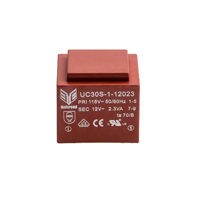 DEM EI高品質2.3VA/2.8VA CE ROHS承認スマートカプセル化12V変圧器グリーン照明用