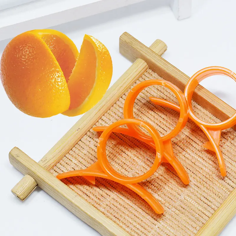 Orange Öffner 1000 Stück Küchen helfer Kochute nsilien Schäler Parer <span class=keywords><strong>Finger</strong></span> Typ Open Peel Orange Gerät Schnecke Orangen schäler
