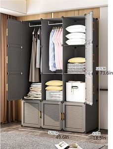 Colorful Medium Simple Design Multifunctional Flexible Bedroom Clothing Patchwork <b>Wardrobe</b> Assemble <b>Plastic</b> Children's <b>Wardrobe</b> - Product Image 2