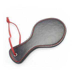 MUQU BDSM Mini fouet rond noir en PU pour fessiers, harnais, jeu de rôle fétichiste, 10x17.5cm - Product Image 5