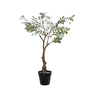 New Design Wholesale 65CM Simulated Pomelo Leaf Tree Pot Real Touch Artificial Trees For Indoor Outdoor Home Decoration