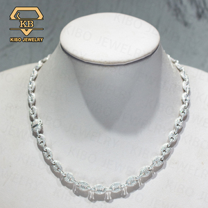 Pulsera <span class=keywords><strong>Kibo</strong></span> Modelo 010401 con Certificación GRA, Chapada en Rodio, Plata de Ley 925, con Incrustaciones de Moissanita Color D, Cadena Cubana - Product Image 5