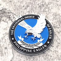 Emblème d'aigle philippin en métal 3D, or, argent, noir, universel, pour coffre arrière de voiture, carrosserie modifiée, luxe, autocollant 3M imperméable
