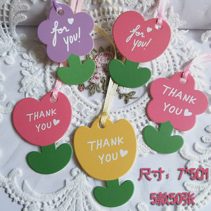 Creative cute flower blessing message hanging tag piccola <span class=keywords><strong>carta</strong></span> fresca per il giorno della dea del giorno dell'insegnante - Product Image 3