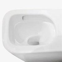 Prix d'usine : Ensemble WC de luxe en céramique avec siphon en P, cuvette WC à poser au sol, WC Tornado et abattant pour salle de bain