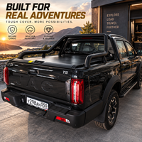 Couverture de benne enroulable en aluminium pour Hilux Rocco Vigo D-Max, compatible avec les rails de benne et les barres de protection, idéale pour le camping, les activités tout-terrain et le transport de marchandises sur camionnettes.