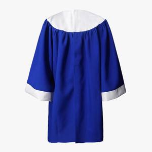 Túnicas de Coro Personalizadas para Niños de Iglesia con Yugo Redondeado, Logotipo de Cruz Dorada, 100% Poliéster, Tela Mate - Product Image 3