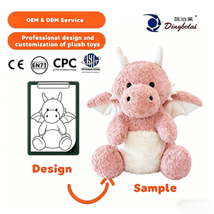 Peluche <span class=keywords><strong>Dragon</strong></span> Brodé Adorable avec Ailes, Conception Volante de <span class=keywords><strong>Dessin</strong></span> <span class=keywords><strong>Animé</strong></span> Doux pour Bébés et Enfants, Couleurs Personnalisables - Product Image 1