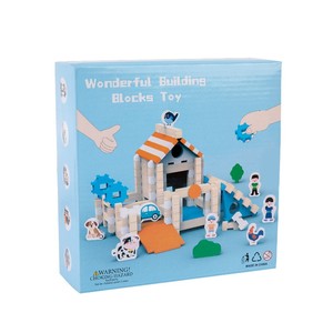 Juego de Bloques de Construcción de Madera, Juguete de Construcción de Cabaña de Madera, Casa DIY, Castillo, <span class=keywords><strong>Montessori</strong></span>, Preescolar, Educación en Casa - Product Image 4
