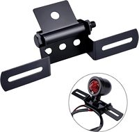 Support de plaque d'immatriculation de moto en métal noir personnalisé TZR |   Support latéral pour l'installation de feux stop, de feux arrière et de plaque d'immatriculation