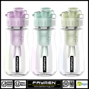 Récipient portatif de jus de lait de qualité alimentaire de bouteille d'eau de pp mignon avec le type de <span class=keywords><strong>presse</strong></span> de filtre de voyage charmant versant pour des enfants - Product Image 6