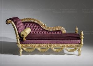 أريكة استرخاء أنيقة على الطراز الإيطالي لغرفة النوم باللون الأبيض والأحمر - Product Image 5