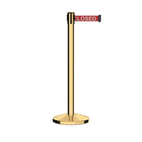 Barrière de file d'attente rétractable en acier inoxydable personnalisable en gros avec support de barrière éclairé pour le contrôle des foules à l'aéroport