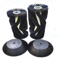 Brosse latérale synthétique à plaque supérieure en plastique pour balayeuse de voirie Nilfisk Cityranger, brosse à gouttière à poils synthétiques, modèle OEM industriel, la plus vendue