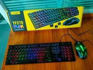 Más barato USB retroiluminado LED 104 teclas teclado y ratón Combos Home Notebook computadora de escritorio último juego de teclado y ratón para juegos - Product Image 6