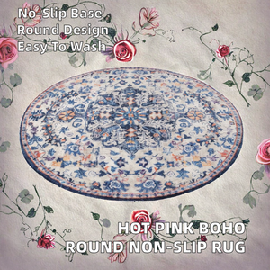 Tappeto Boho Tufted a Pelo Corto Antiscivolo Lavabile in Lavatrice Eco-Friendly 100% Poliestere Morbido per <span class=keywords><strong>Soggiorno</strong></span>, Cameretta, Sala da Pranzo - Product Image 1