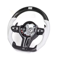 Volant de voiture ergonomique en fibre de carbone forgée et cuir, 3 branches, pour BMW Série 2-6, Supra, G20, F20, E92, F32, E87