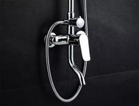 Kmry Hôtel Salle de bain Chrome Monté Bain de pluie Douche Colonne Robinet Ensemble Économie d'eau Laiton poli Jet Massage Soft Spray