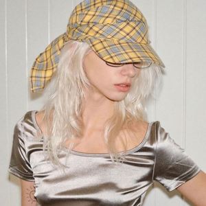 Casquettes de baseball unisexes personnalisées à carreaux avec sangle, nouveau design, 100 % coton, style imprimé, vente en gros - Product Image 2