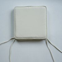 Coussin de siège carré blanc crème minimaliste moderne avec nœuds papillon 40x40cm coussin de chaise pour la maison bureau polyvalent pour l'extérieur