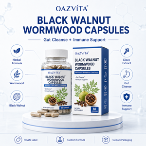 OAZVITA Extrait Naturel d'Armoise, de Noyer <span class=keywords><strong>Noir</strong></span> et de Clou de Girofle – Complément Détoxifiant pour la Nettoyage Intestinal et le Soutien Immunitaire – Capsules d'Armoise et de Noyer <span class=keywords><strong>Noir</strong></span> - Product Image 1